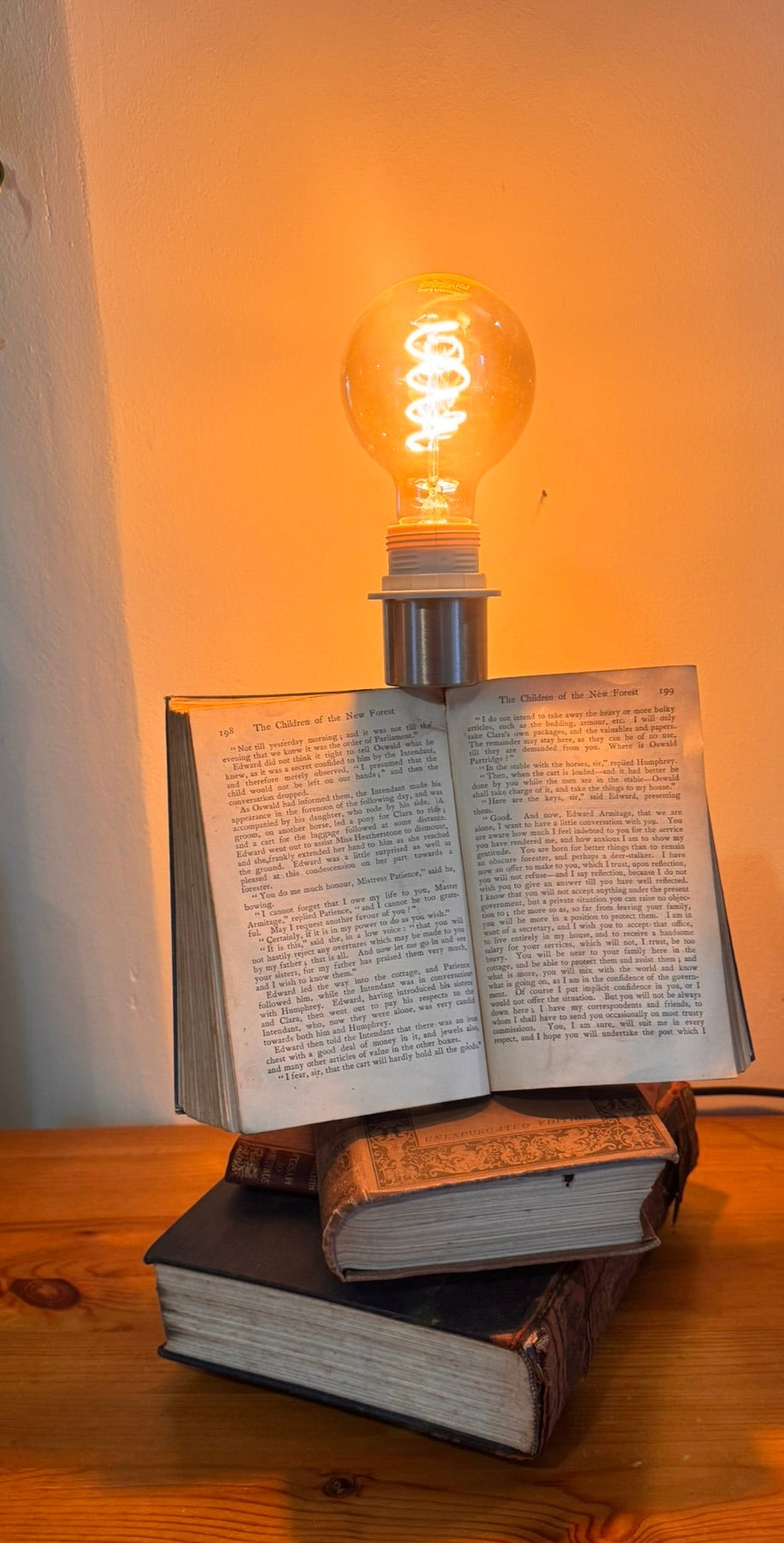 Vintage book lamp