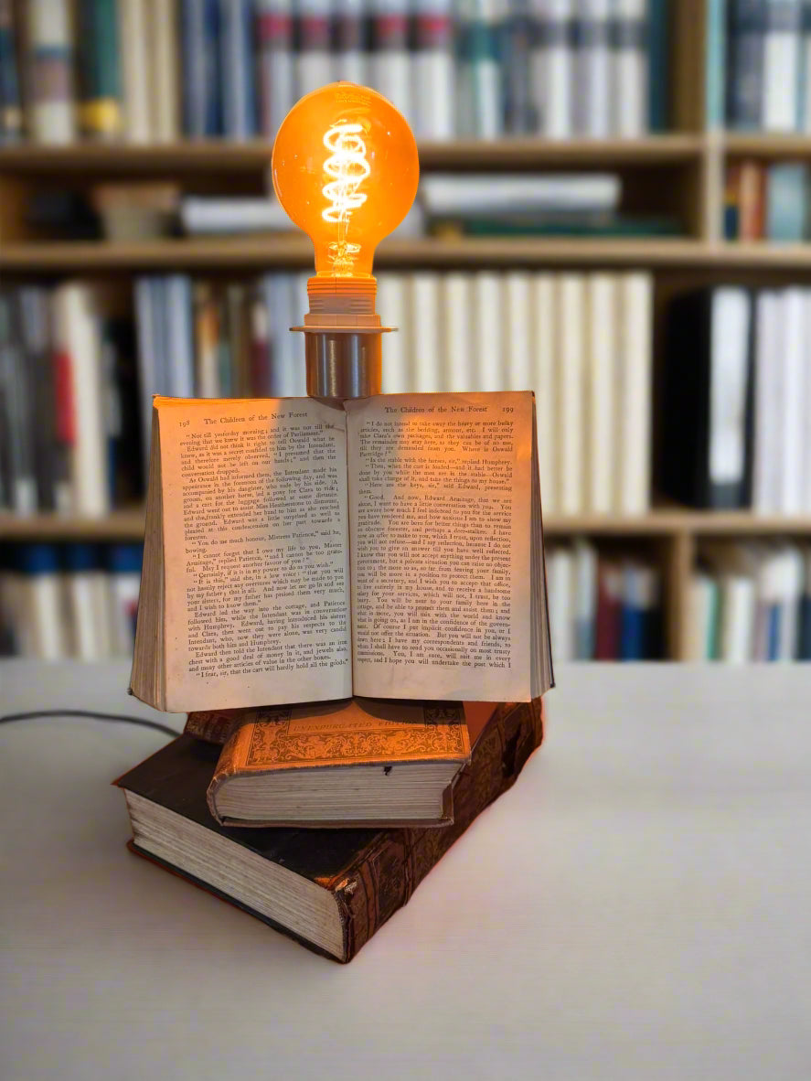 Vintage book lamp