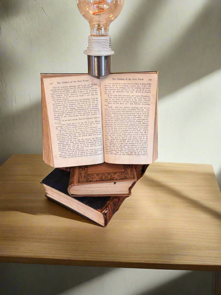 Vintage book lamp