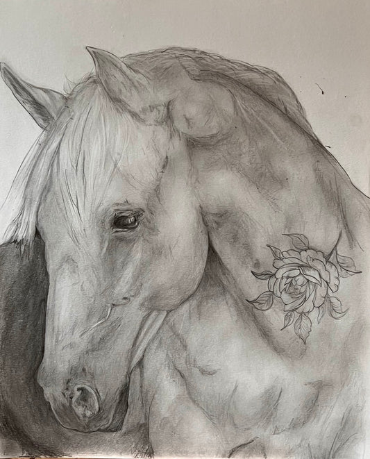 Tattooed horse