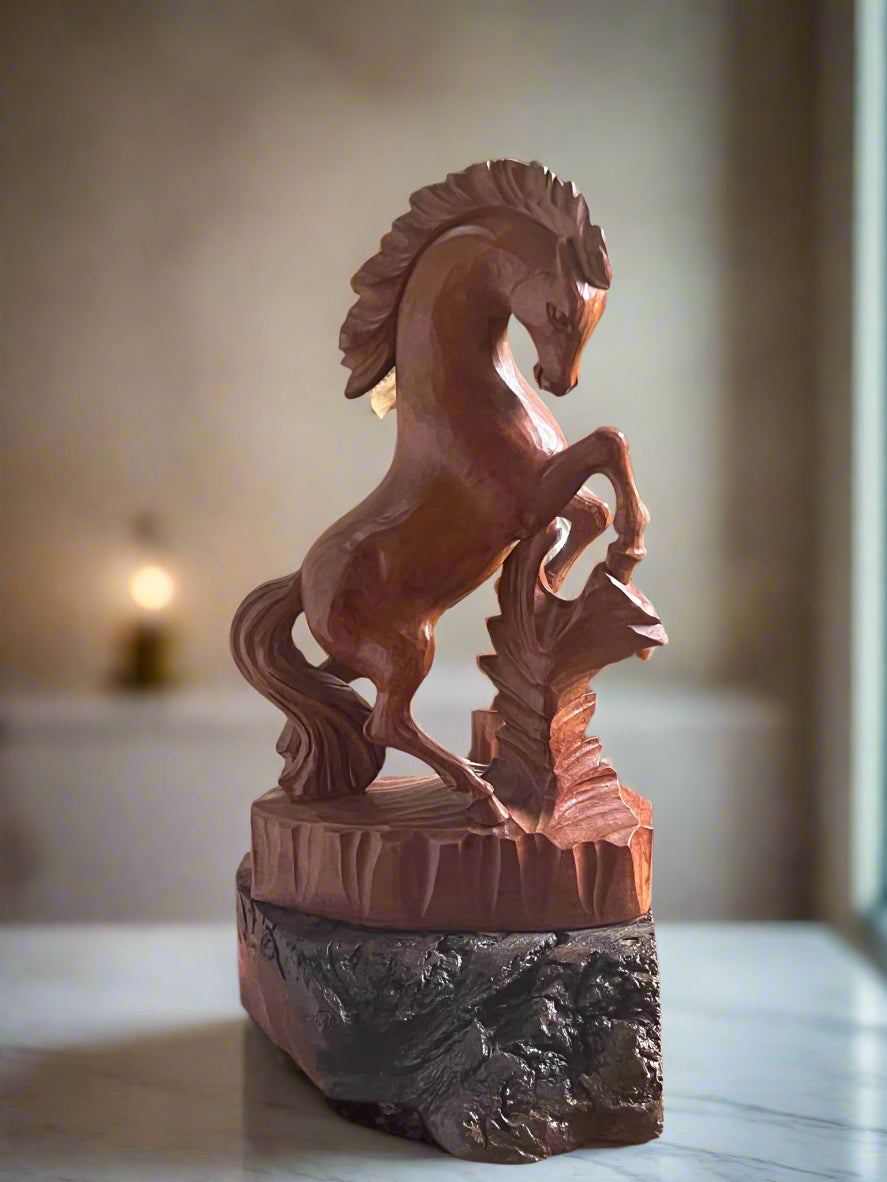 wooden horse lamp